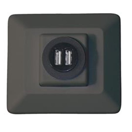 BACKSEAT 12V Power Port Socket with Lock - Black BA2605049